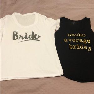 Set of 2 “Bride” shirts